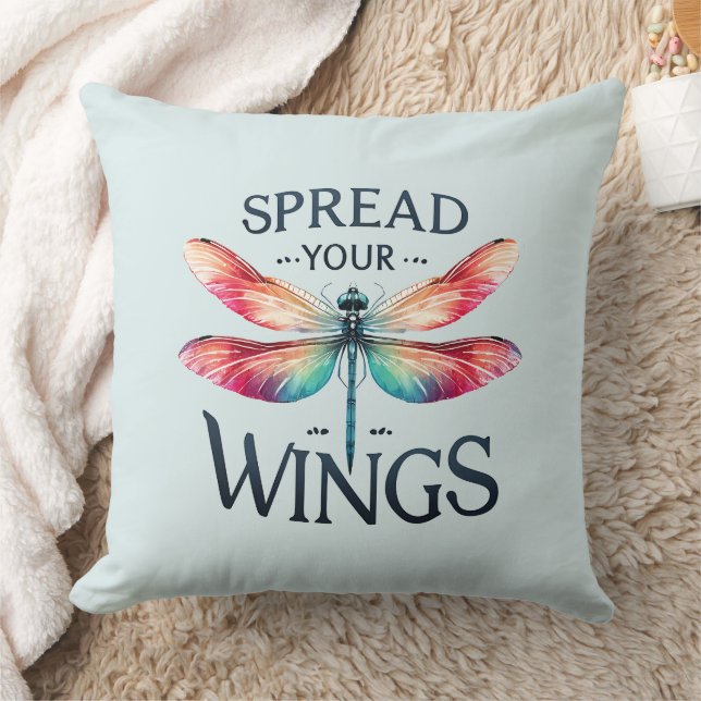 Spread Your Wings - Artistic Dragonfly Kissen (Decke)