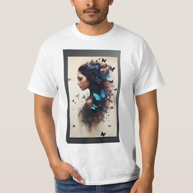Spread Your Wings" - Inspirational Butterfly-Hemd T-Shirt (Vorderseite)