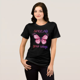 Spread Your Wings – Inspirational Butterfly  Tri-Blend Shirt