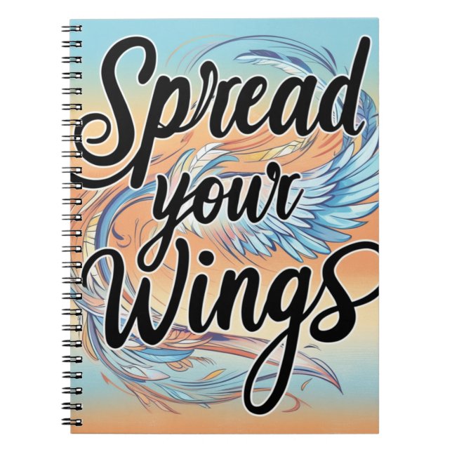"Spread Your Wings - Spiral Notebook Design" Notizblock (Vorderseite)