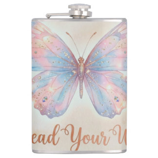 Spread Your Wings Vinyl 🦋Wrapped Flask remains th Flachmann