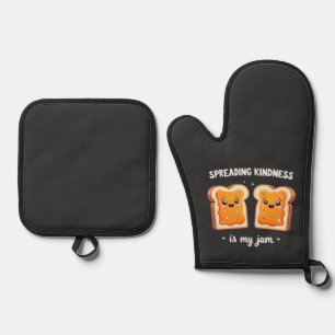 Spreading Kindness ist mein Jam Funny Loaf Brot Ja Ofenhandschuh & Topflappen-Set