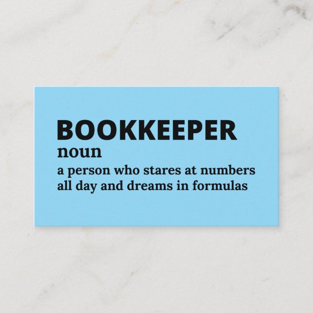 Spreadsheet Champion - Funny Bookkeeper Design Visitenkarte (Vorderseite)