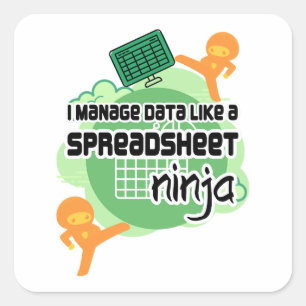SPREADSHEET NINJA QUADRATISCHER AUFKLEBER