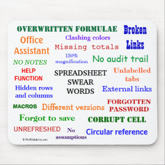 Spreadsheet Swear Words Funny Excel Geschenk Mousepad