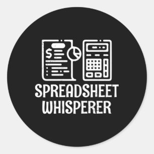 Spreadsheet Whispere Finance Cpa Accounting Accou Runder Aufkleber