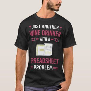 Spreadsheet zu Wein Drinker T-Shirt