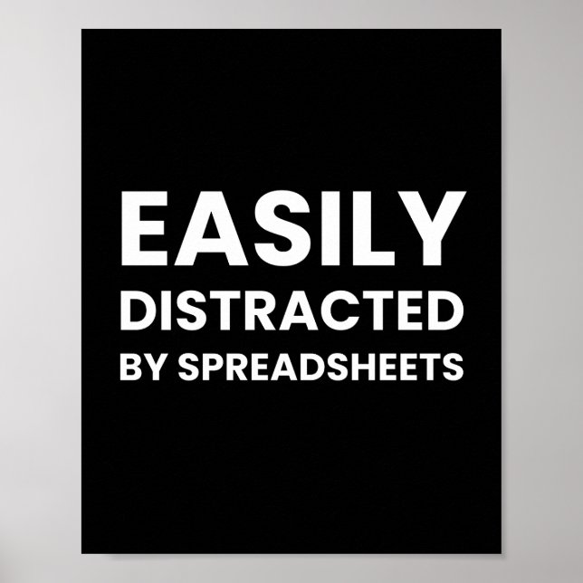Spreasheets Funny Accountant-Sprichwort Poster (Vorne)