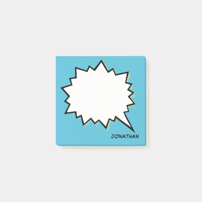 Sprechblase Comic personalisiert benutzerdefiniert Post-it Klebezettel (Vorderseite)