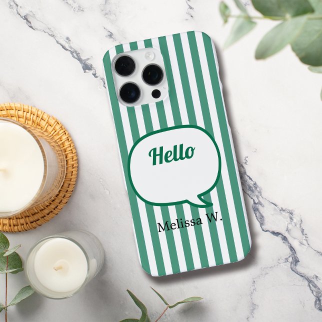 Sprechblase "Grüne Streifen" iPhone Hülle (Von Creator hochgeladen)