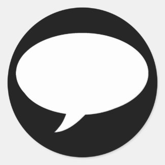 Sprechblase Runder Aufkleber