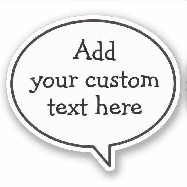 Sprechblasen-Aufkleber Aufkleber (Vorderseite)