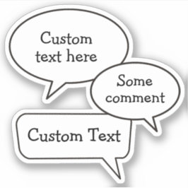 Sprechblasen-Aufkleber Aufkleber