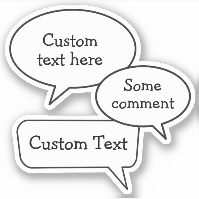 Sprechblasen-Aufkleber Aufkleber (Vorderseite)