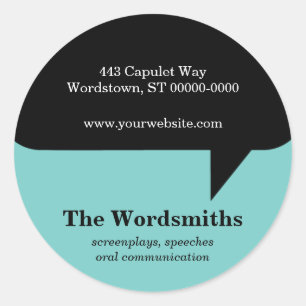 Sprechblasen-Aufkleber Runder Aufkleber