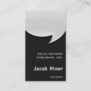 Sprechblasen-Karte [3d] Imitate schwarze Flanellfl Visitenkarte