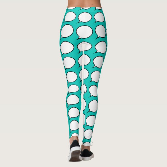 Sprechblasen Wählen Sie Hintergrundfarbe Leggings (Rückseite)