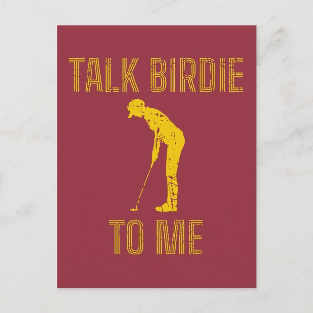 Sprechen Birdie to Me Funny Golf Lover Postkarte (Vorderseite)