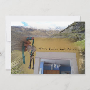 Sprechen, Freunde und Eintritt in das Party Housew Einladung