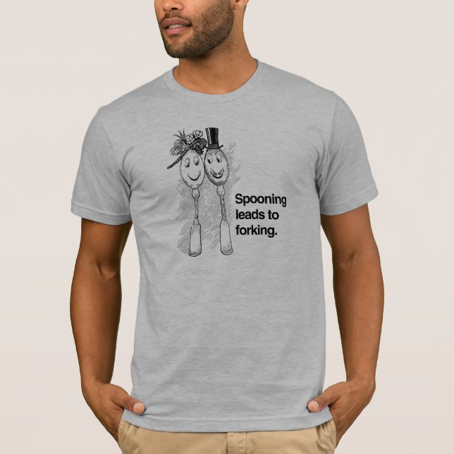 Sprechen führt zu Grauen T-Shirt (Vorderseite)