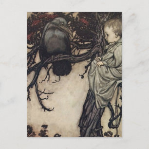 "Sprechen mit den Vögeln" von Arthur Rackham Postkarte