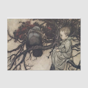 "Sprechen mit den Vögeln" von Arthur Rackham Seidenpapier