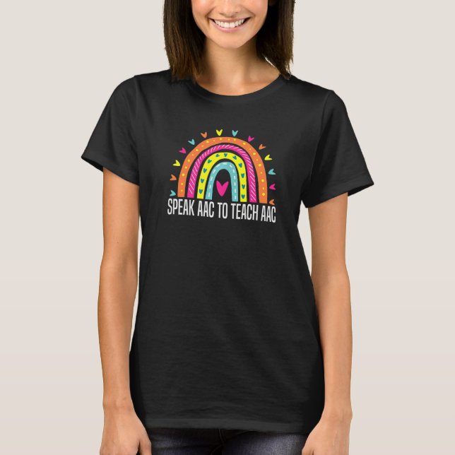 Sprechen Sie AAC, um AAC Core Board Speech Therapi T-Shirt (Vorderseite)