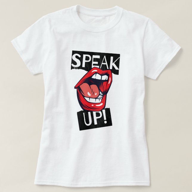 Sprechen Sie auf T-Shirt (Design vorne)