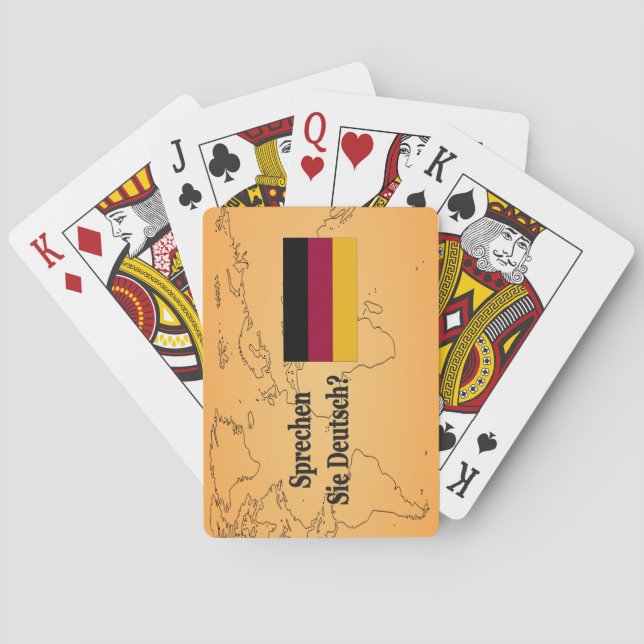 Sprechen Sie Deutsches? auf Deutsch. Flaggen-BF Spielkarten (Rückseite)