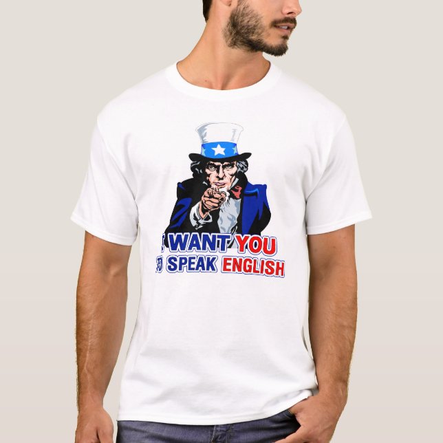 Sprechen Sie Englisch T-Shirt (Vorderseite)