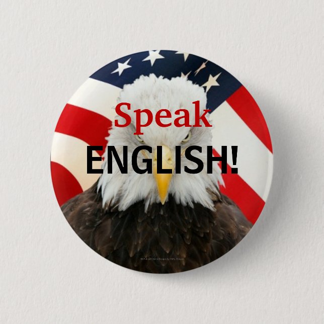 Sprechen Sie englischen Adler-Button-Knopf Button (Vorderseite)