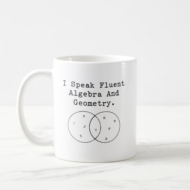 Sprechen Sie fließend Algebra und Geometrie Expert Kaffeetasse (Links)
