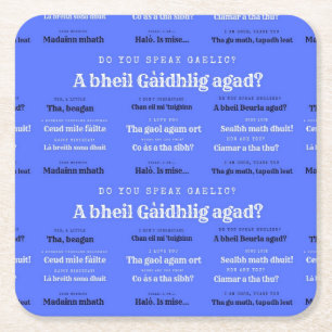 Sprechen Sie gälischen Untersetzer? Rechteckiger Pappuntersetzer