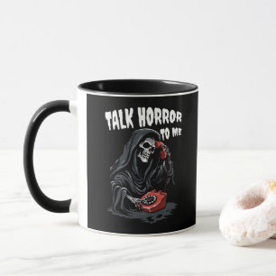 SPRECHEN SIE HORROR MIT MIR GRIM SENSENMANN ROTES TASSE