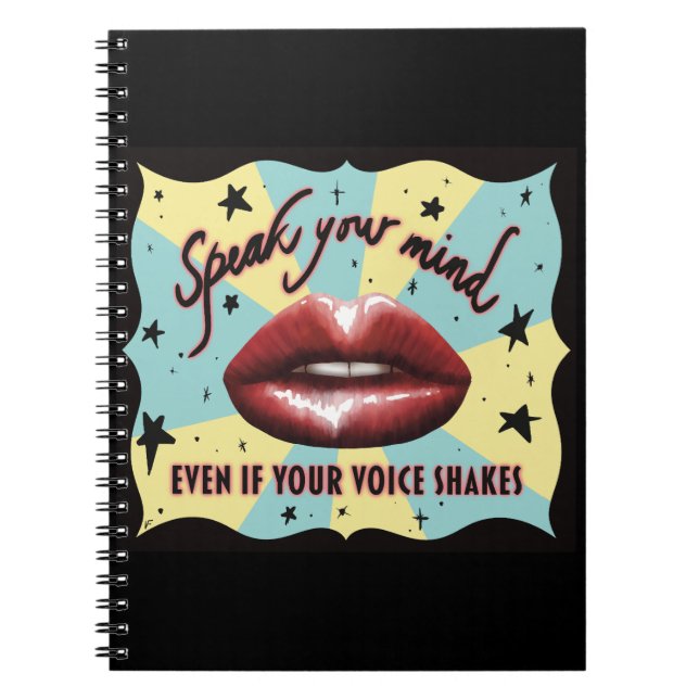 Sprechen Sie Ihren Geist, wählen Sie, Aktivist Notizblock (Vorderseite)