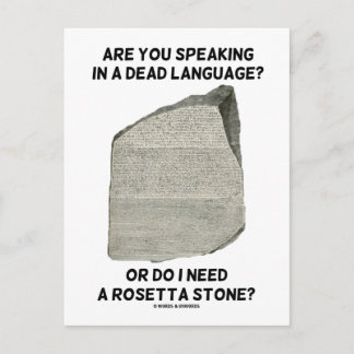 Sprechen Sie in einer toten Sprache oder brauche i Postkarte