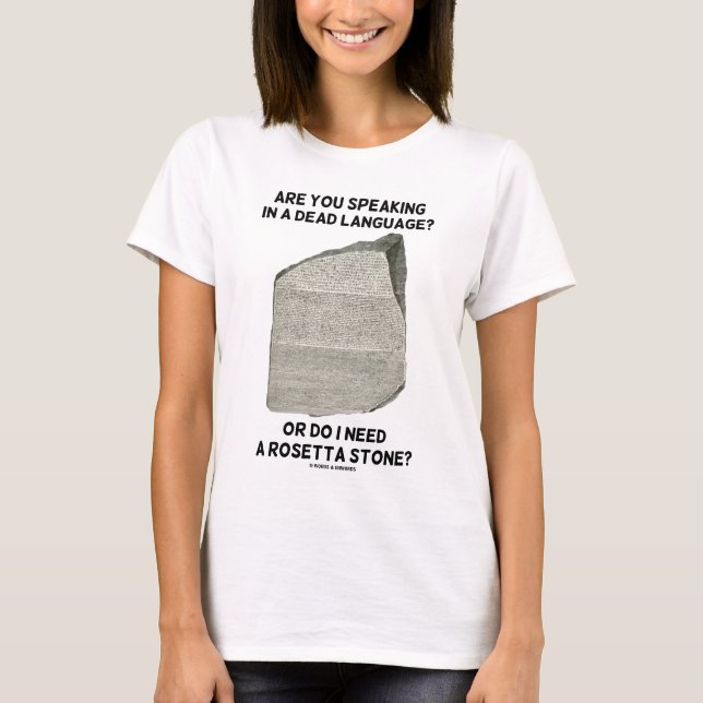 Sprechen Sie in einer toten Sprache oder brauche i T-Shirt (Vorderseite)