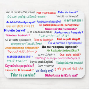 Sprechen Sie…? in vielen Sprachen Mousepad