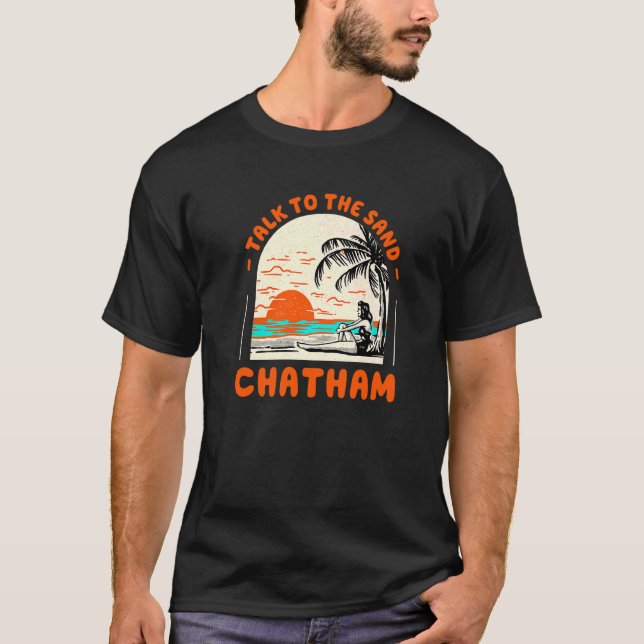 Sprechen Sie mit dem Massachusetts Beach Sand Chat T-Shirt (Vorderseite)