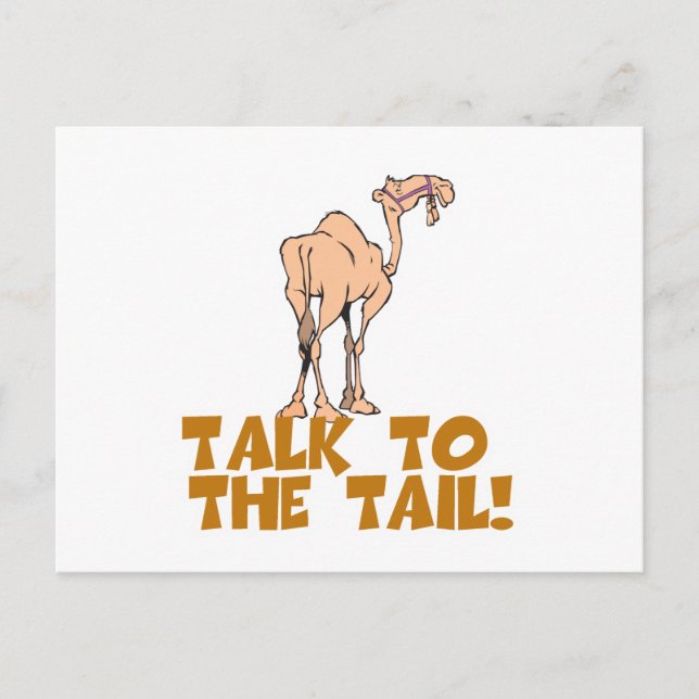 Sprechen Sie mit dem Schwanz Camel Postkarte (Vorderseite)