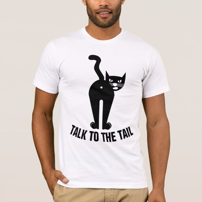 SPRECHEN SIE MIT DEM SCHWANZ, Funny Cat T - Shirt (Vorderseite)