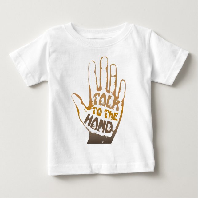 Sprechen Sie mit der Hand Baby T-shirt (Vorderseite)