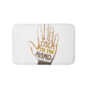 Sprechen Sie mit der Hand Badematte