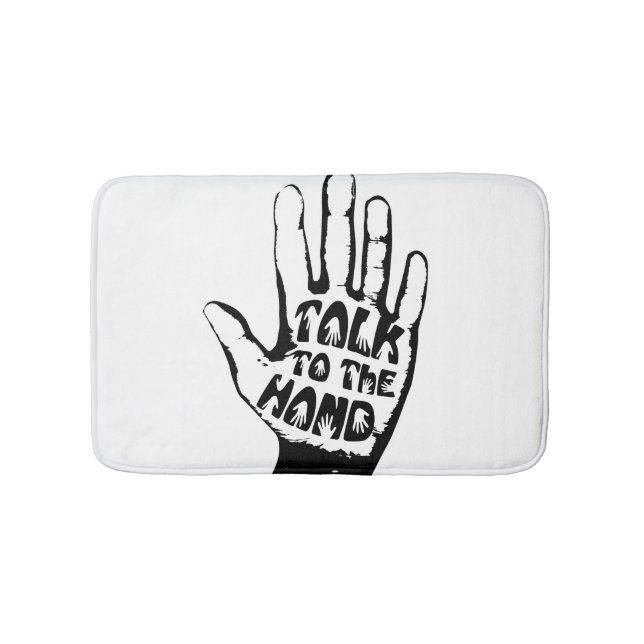 Sprechen Sie mit der Hand Badematte (Vorderseite)