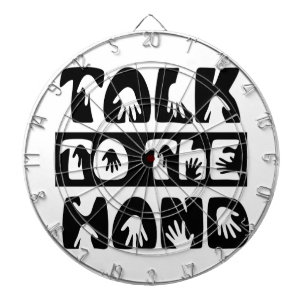 Sprechen Sie mit der Hand Dartscheibe