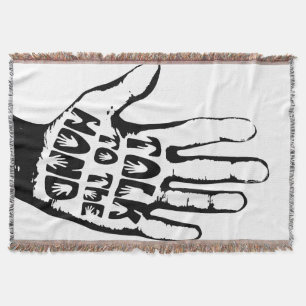 Sprechen Sie mit der Hand Decke