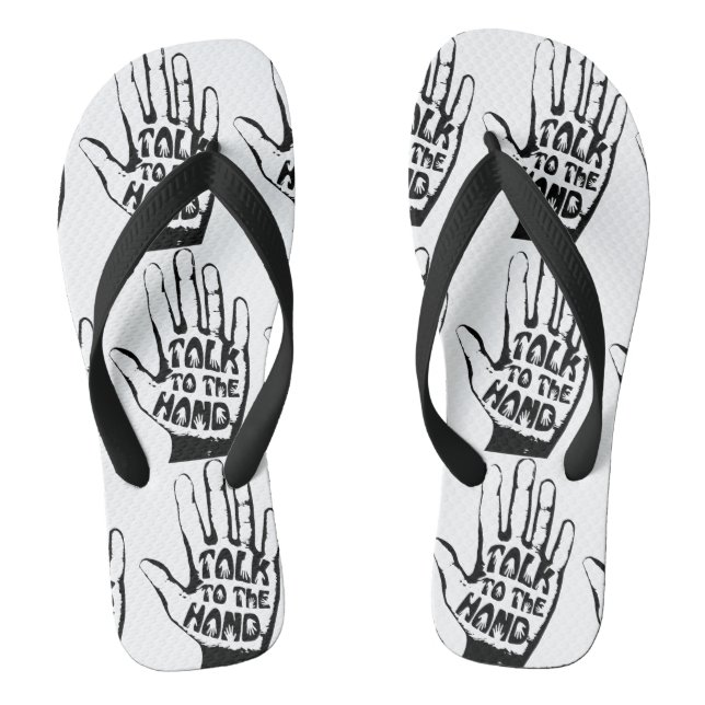Sprechen Sie mit der Hand Flip Flops (Fußbett)