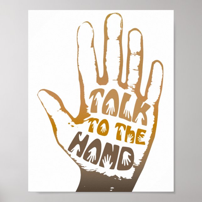 Sprechen Sie mit der Hand Poster (Vorne)