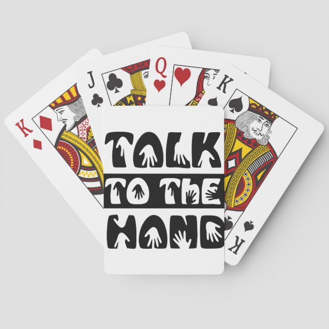 Sprechen Sie mit der Hand Spielkarten (Rückseite)