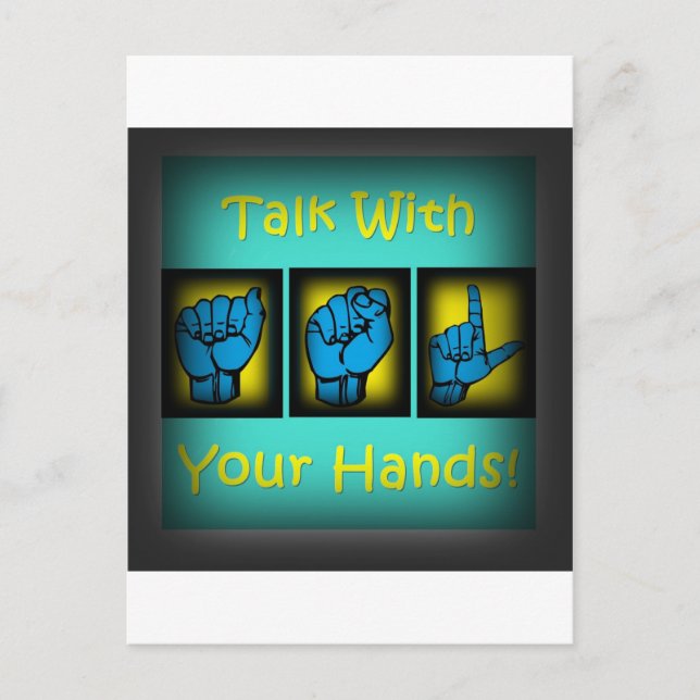 Sprechen Sie mit Ihren Händen (2) Postkarte (Vorderseite)